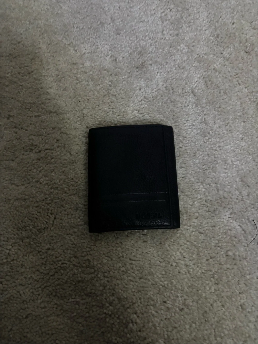 Men's Black Leather Bi-Fold Wallet - Fossil Brand